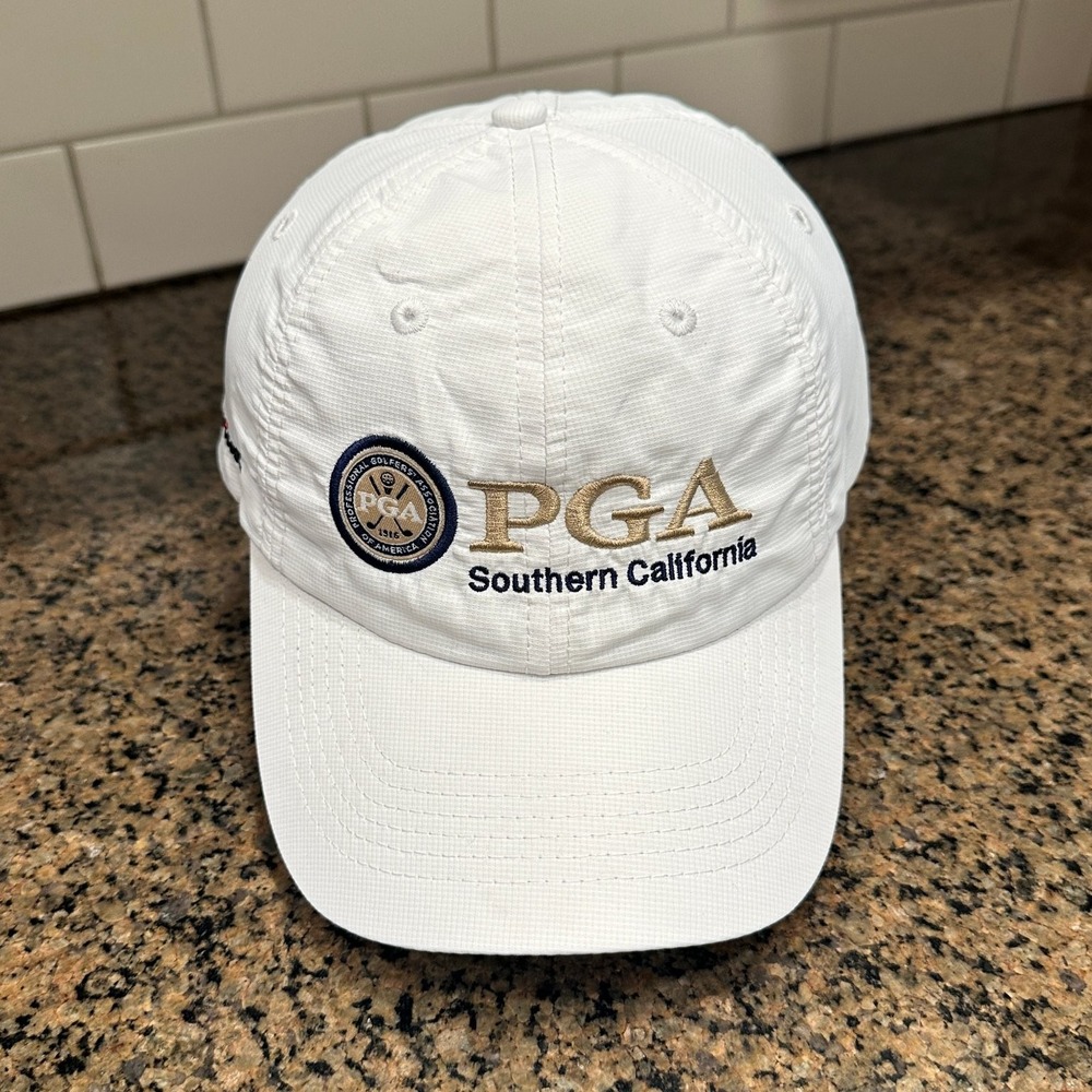PGA Southern California Imperial Performance Golf Cap Adjustable White